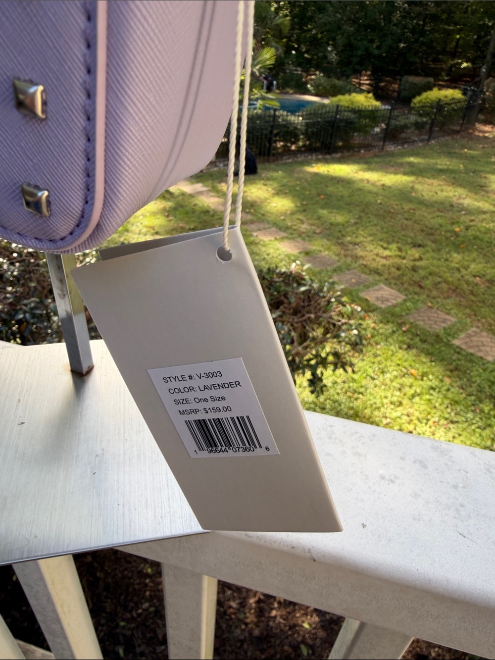 Valentino Orlandi Lavender Crossbody Bag with Stud Accents - Picture 5 of 16